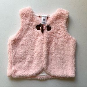 Carters Girls' Pink Faux Fur Vest | 24M